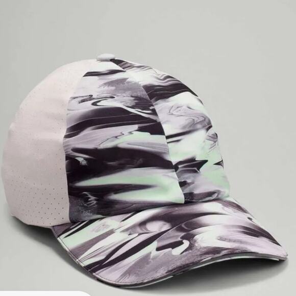 Lululemon Fast and Free Run Hat with Vent - Mint Gray Black Paint Glide - Picture 4 of 8